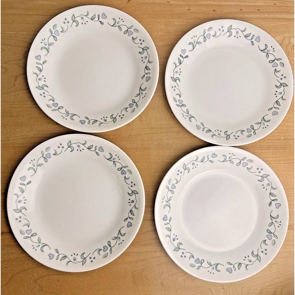 Corelle Country Cottage 6.75" Dessert / Salad Plates Set of 4 Made in USA EUC